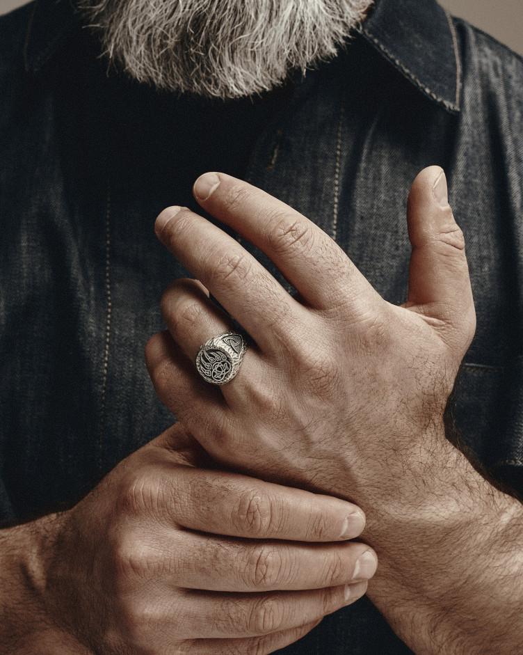 Silver ring BEAR PAW 2