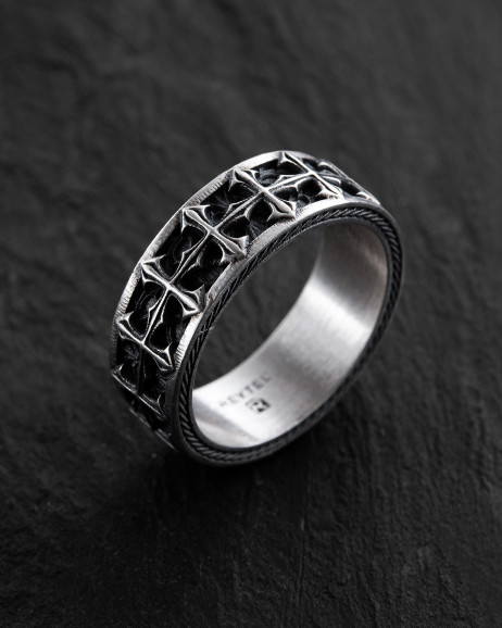 Серебряное кольцо GOTHIC CROSS 2