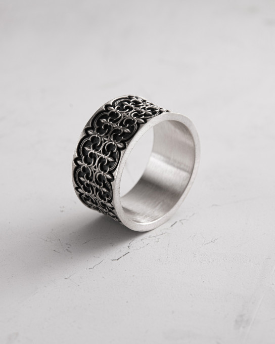 Срібний перстень GOTHIC FLEUR DE LIS / Персні + 4