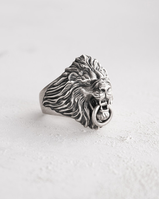 Срібний перстень THE LION / Персні + 4