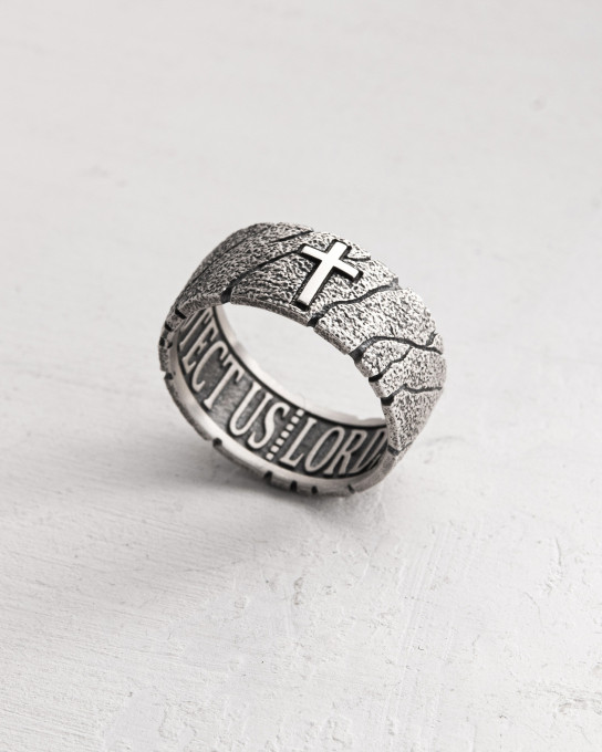 Срібний перстень GOD'S SHIELD / Персні + 5
