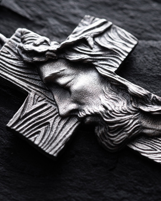 Серебряный крест THE FACE OF FAITH / Кулоны + 6