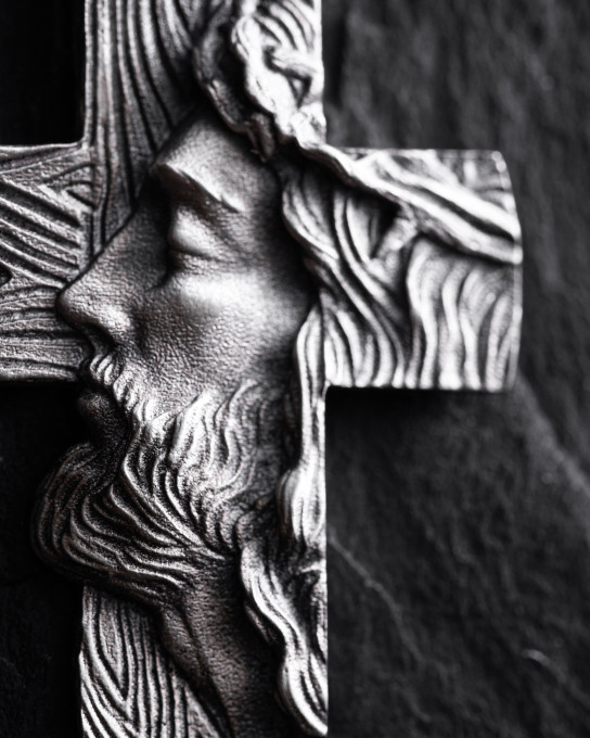 Серебряный крест THE FACE OF FAITH / Кулоны + 3