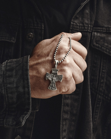 Серебряный крест ST. ARCHANGEL MICHAEL