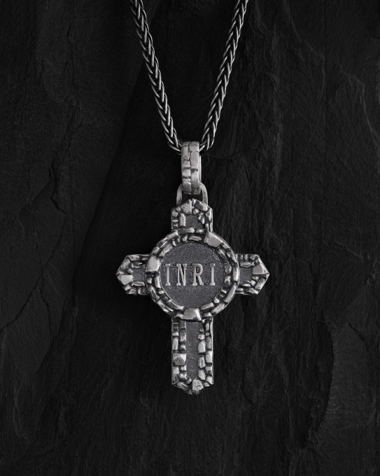 Срібний хрест JESUS CHRIST. ENLIGHTENMENT / Кулони + 6