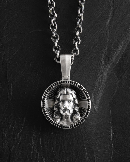 Серебряный кулон FACE OF JESUS CHRIST / Кулоны