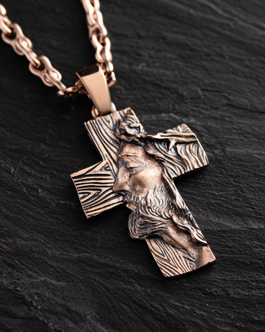 Золотий хрест THE FACE OF FAITH / Кулони
