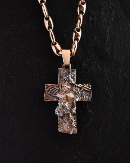 Золотой хрест THE FACE OF FAITH / Кулоны + 3