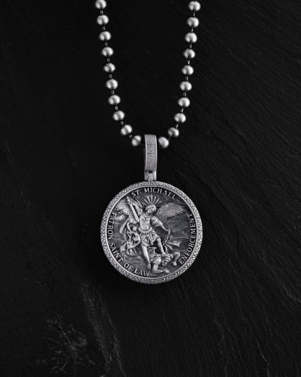 Срібний кулон ST. ARCHANGEL MICHAEL: PRAYER / Кулони