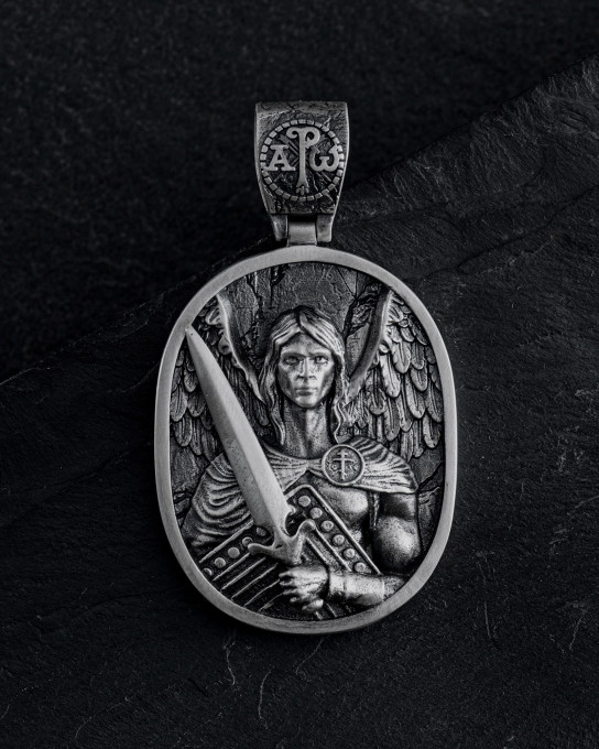 Серебряный кулон ST. ARCHANGEL MICHAEL / Кулоны
