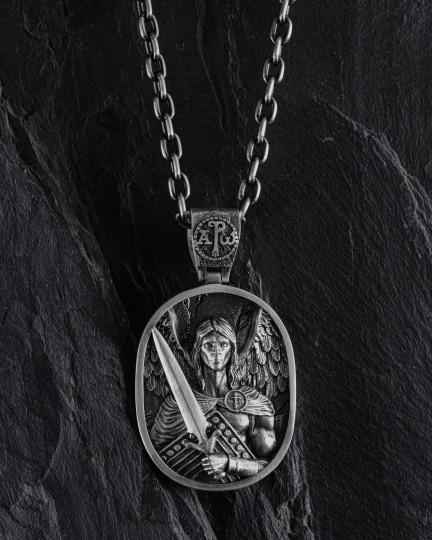 Серебряный кулон ST. ARCHANGEL MICHAEL / Кулоны + 3