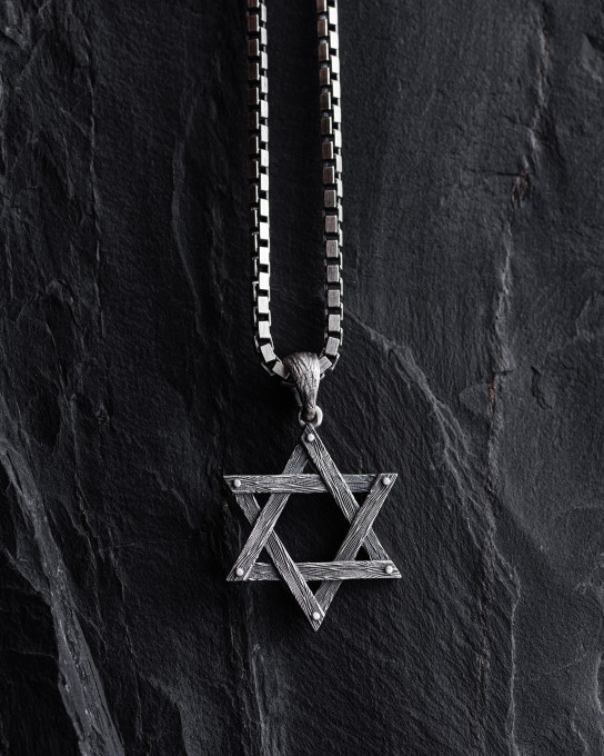 Срібний кулон МАГЕН ДАВИД / Кулони + 3