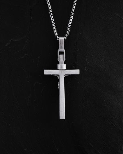 Серебряный крест CRUCIFIXION of JESUS CHRIST. REDEMPTION / Кулоны + 2