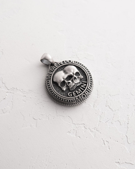 Кулон Знак зодиака - GEMINI. MEMENTO MORI (близнецы) / Кулоны + 3