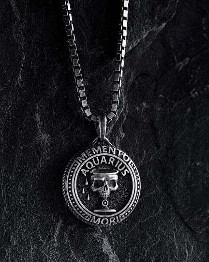 Кулон Знак зодиака - AQUARIUS. MEMENTO MORI (водолей) / Кулоны