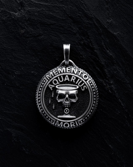 Кулон Знак зодиака - AQUARIUS. MEMENTO MORI (водолей) / Кулоны + 2