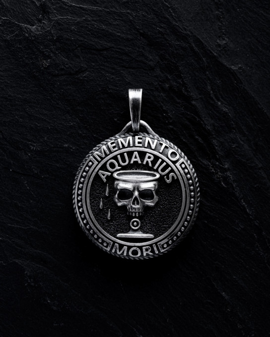 Кулон Знак зодіаку - AQUARIUS. MEMENTO MORI (водолій) / Кулони + 2