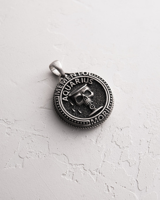 Кулон Знак зодіаку - AQUARIUS. MEMENTO MORI (водолій) / Кулони + 4