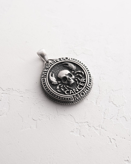 Кулон Знак зодиака - CANCER. MEMENTO MORI (рак) / Кулоны + 4