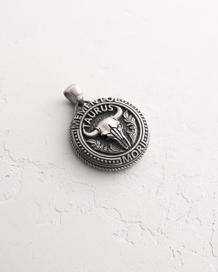 Кулон Знак зодиака - TAURUS. MEMENTO MORI (телец) / Кулоны + 3