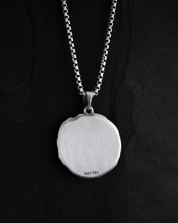 Silver pendant SUN and MOON 4