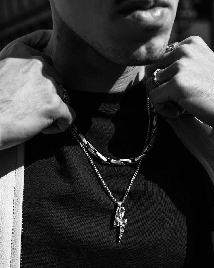 Silver pendant ZEUS. LIGHTNING 7