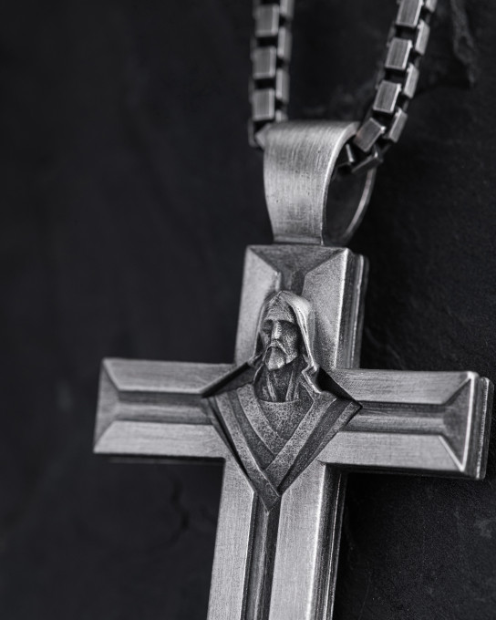 Серебряный крест CRISTO REDENTOR / Кулоны + 6