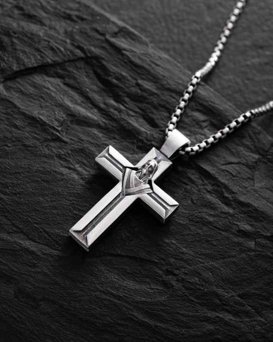 Срібний хрест CRISTO REDENTOR / Кулони + 8