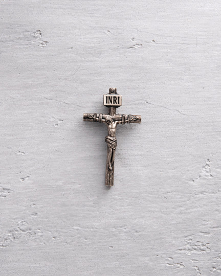Крест в белом золоте CRUCIFIXION of JESUS CHRIST S / Кулоны