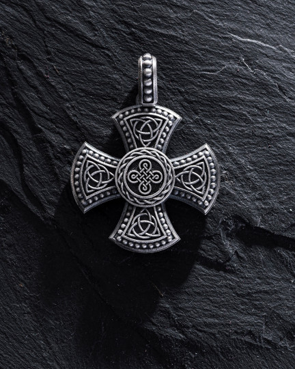 Серебряный кулон CELTIC CROSS. TRIQUETRA / Кулоны + 4