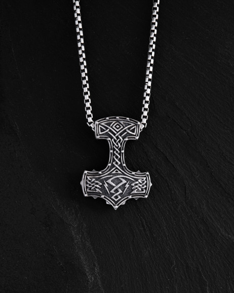 Серебряный кулон MJOLNIR