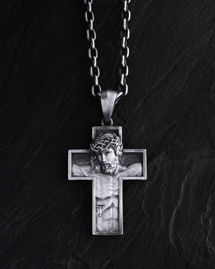 Серебряный крест REDEMPTION. JESUS CHRIST / Кулоны