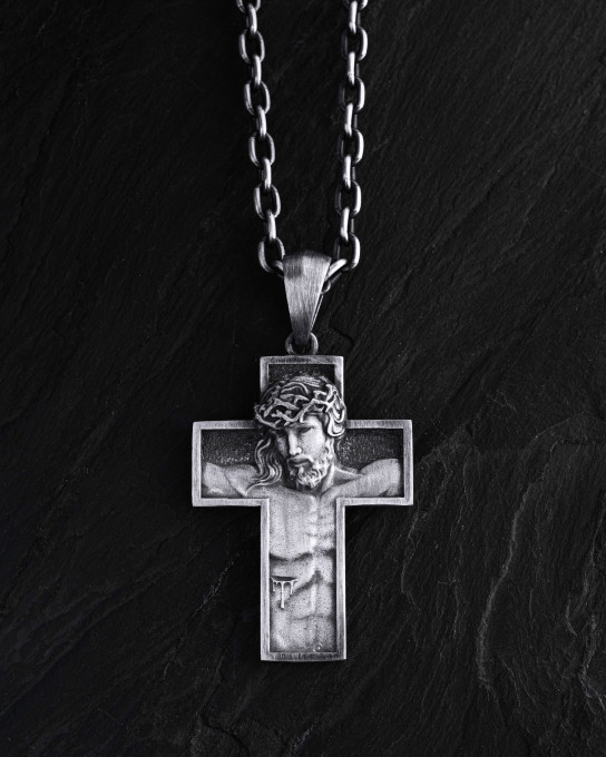 Серебряный крест REDEMPTION. JESUS CHRIST / Кулоны