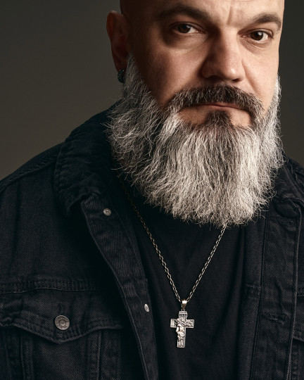Серебряный крест  FACE OF JESUS CHRIST. INRI / Кулоны + 3