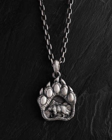 Серебряный кулон BEARS PAW / Кулоны