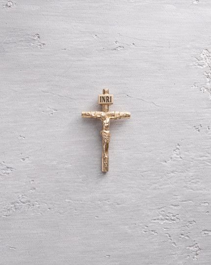 Крест в желтом золоте CRUCIFIXION of JESUS CHRIST S / Кулоны