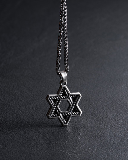 Серебряный кулон STAR OF DAVID / Кулоны + 4
