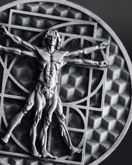 Серебряный кулон VITRUVIAN MAN (Leonardo da Vinci) / Кулоны + 3