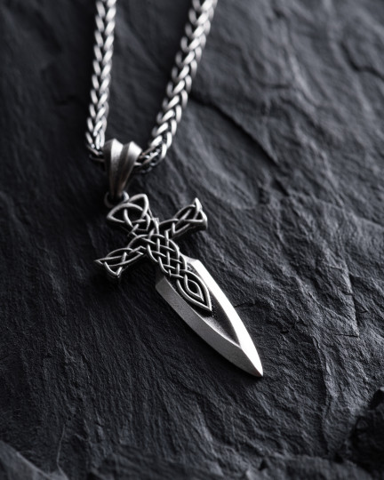 Серебряный кулон CELTIC CROSS - SWORD / Кулоны