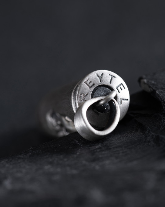 Серебряный кулон BULLET WITH SKULL / Кулоны + 6