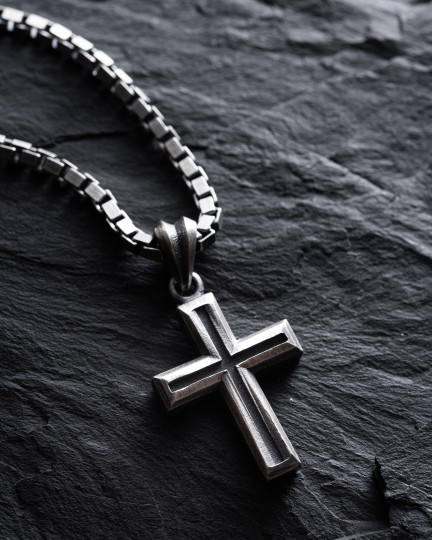 Серебряный крест BLESSED  / Кулоны