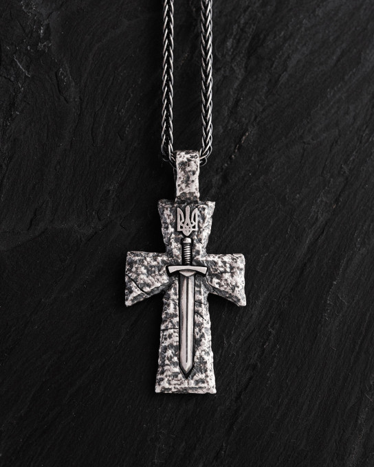 Срібний кулон KOZAK CROSS - SWORD / Кулони