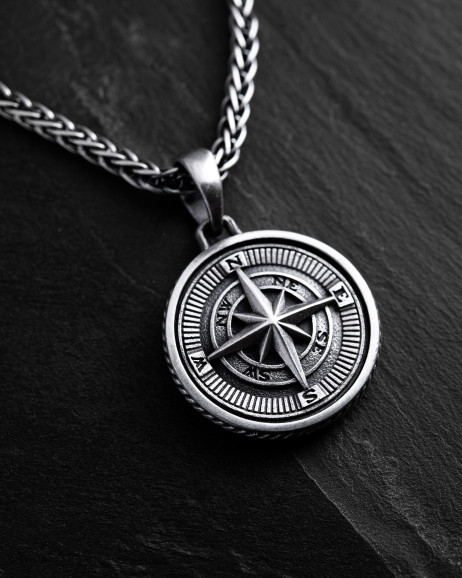 Срібний кулон COMPASS. POLAR STAR 2