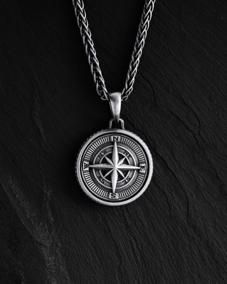Срібний кулон COMPASS. POLAR STAR