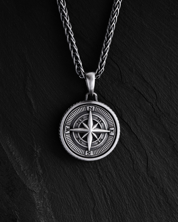 Срібний кулон COMPASS. POLAR STAR