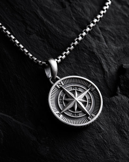 Серебряный кулон COMPASS. POLAR STAR / Кулоны + 2