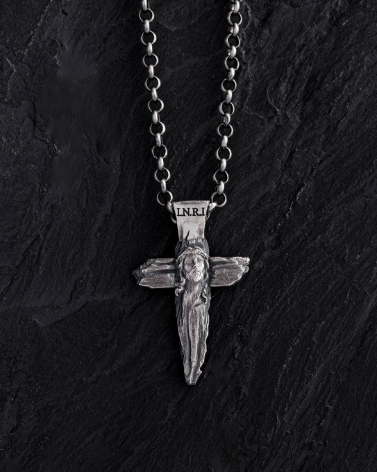 Срібний хрест SALVATOR MUNDI / Кулони