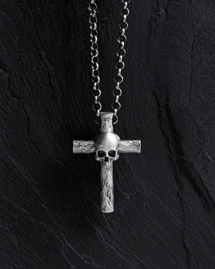 Серебряный крест MEMENTO MORI / Кулоны
