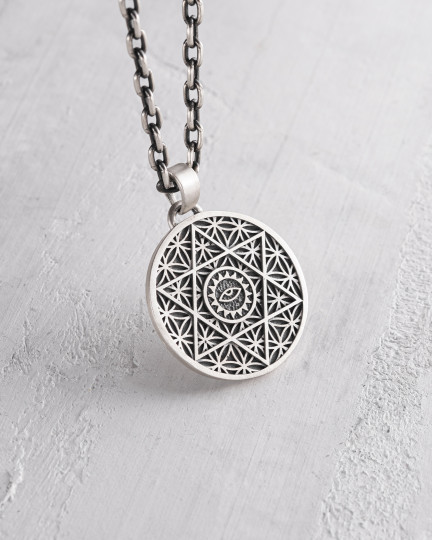Серебряный кулон FLOWER OF LIFE / Кулоны + 4