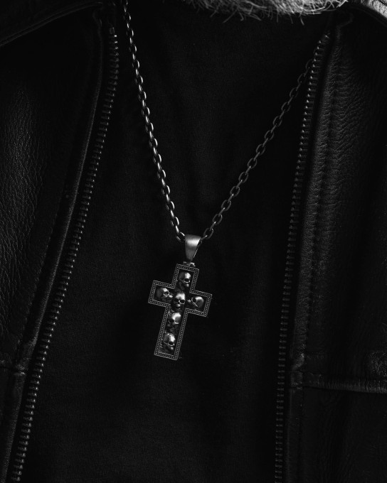 Срібний хрест INNER DEMONS / Кулони + 6